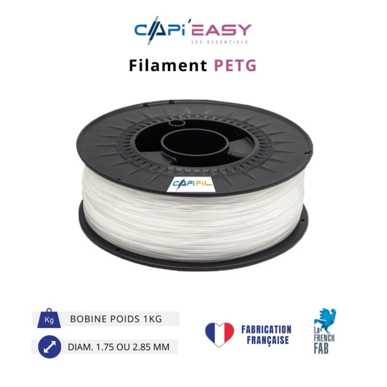 Filament 3D PETG Naturel Capifil