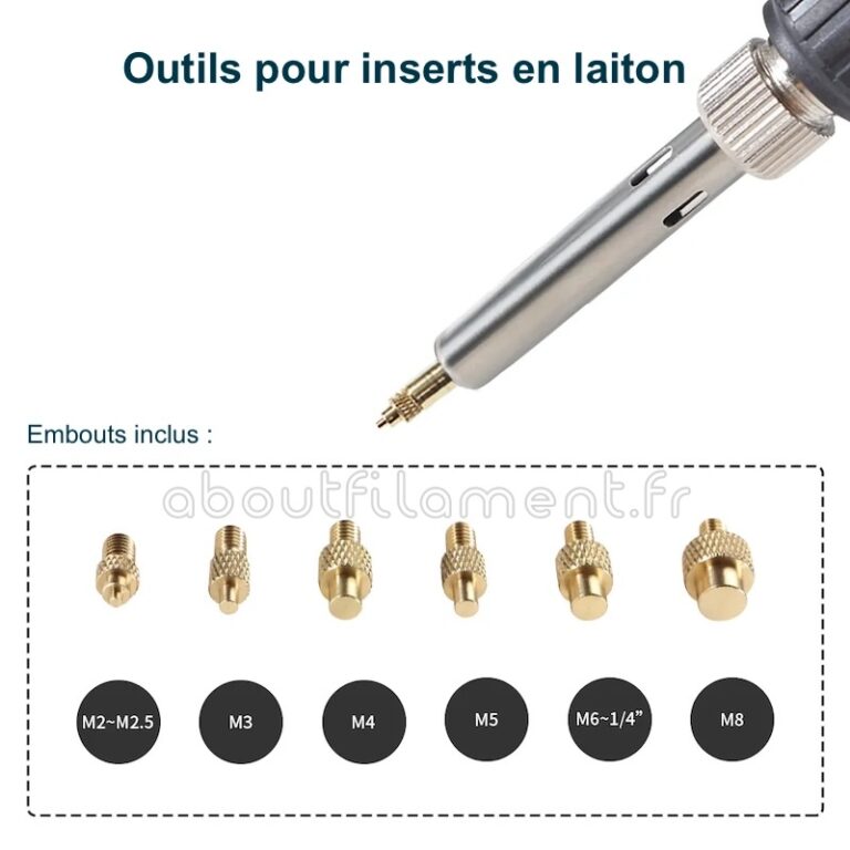 Kit d'outils pour inserts laiton