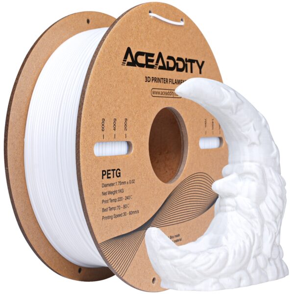 Filament PETG Blanc Aceaddity